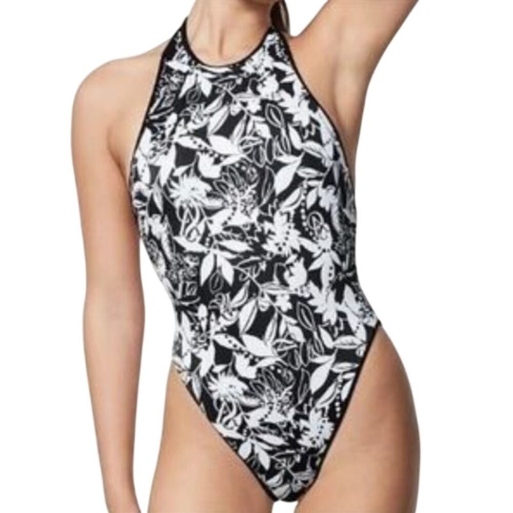 Victoria's Secret One Piece Floral Halter Swimsuit NWT XL